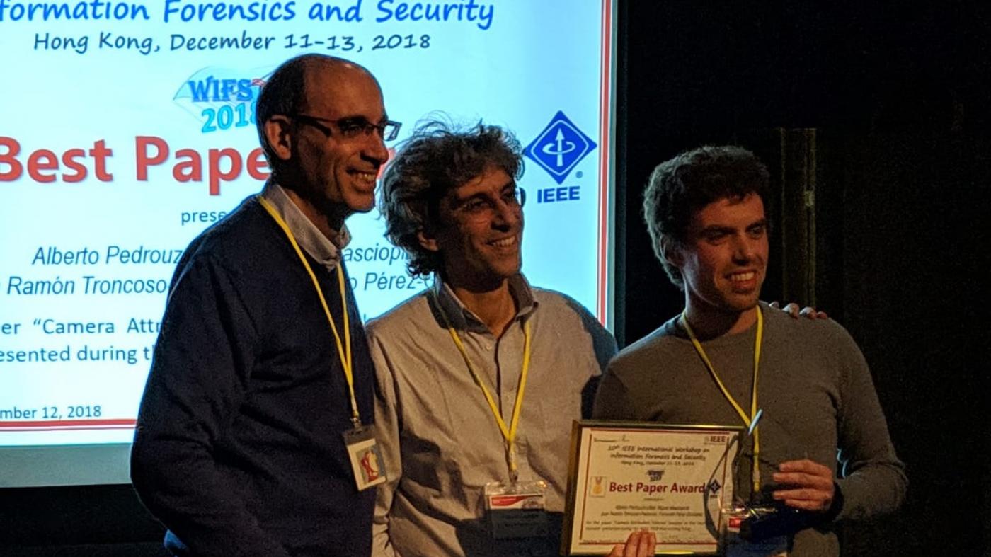Investigadores de atlanTTic obteñen o premio ao mellor artigo no IEEE Workshop on Information Forensics and Security