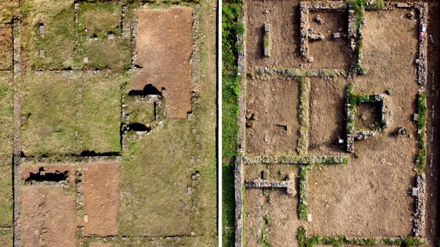 O campamento romano da Ciadella renace baixo a vexetación despois de dous meses de intervención arqueolóxica 