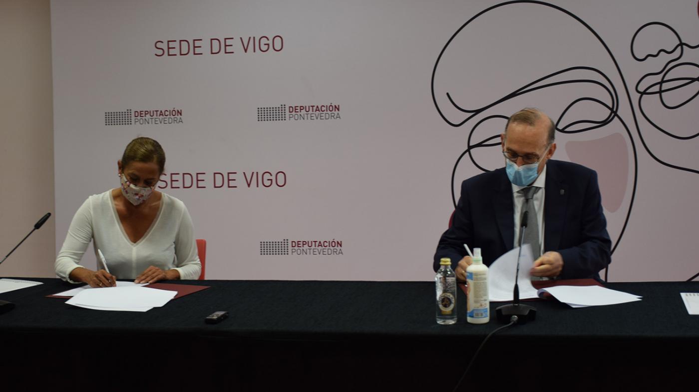 Sinatura de convenio entre a Universidade e a Deputación de Pontevedra para o desenvolvemento da Cátedra de Feminismos 4.0 