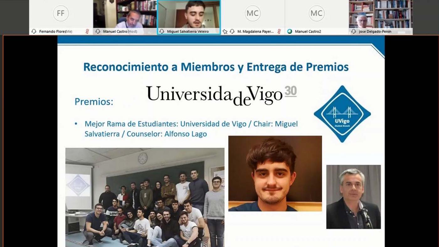 A UVigo, recoñecida como a mellor Rama de Estudiantes da sección española do Instituto de Ingenieros Eléctricos y Electrónicos