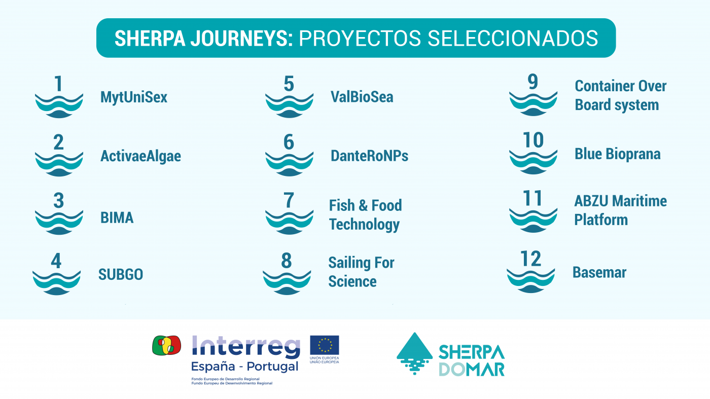 Sherpa do Mar dá a coñecer os 12 proxectos empresariais de base tecnolóxica gañadores do seu programa de emprendemento