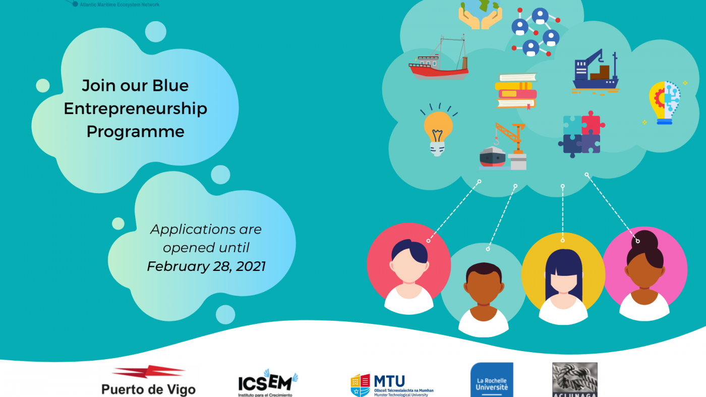 O proxecto MarENet lanza un programa de emprendemento para fomentar ideas de negocio innovadoras no sector da Economía Azul 