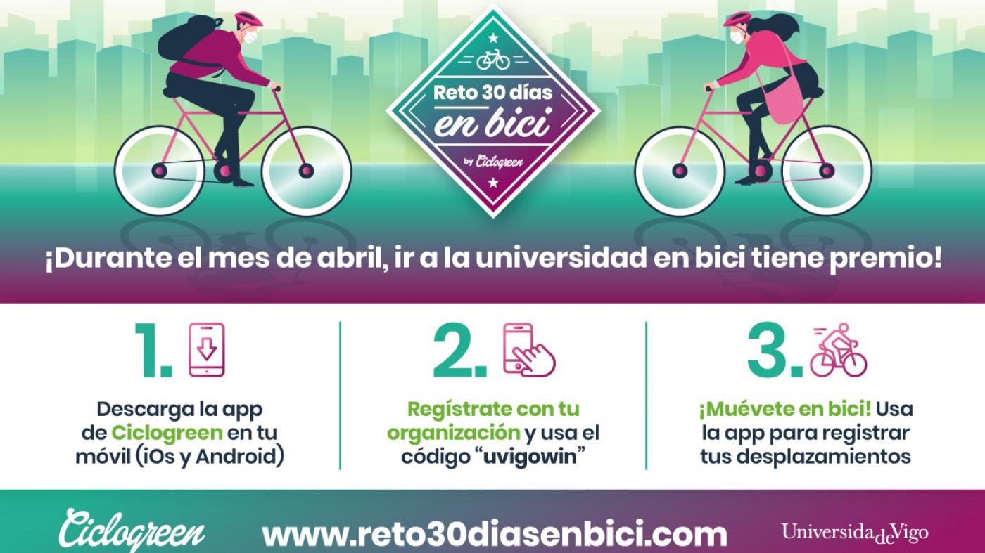 A UVigo participa nunha competición que convida a sumar quilómetros sobre a bicicleta
