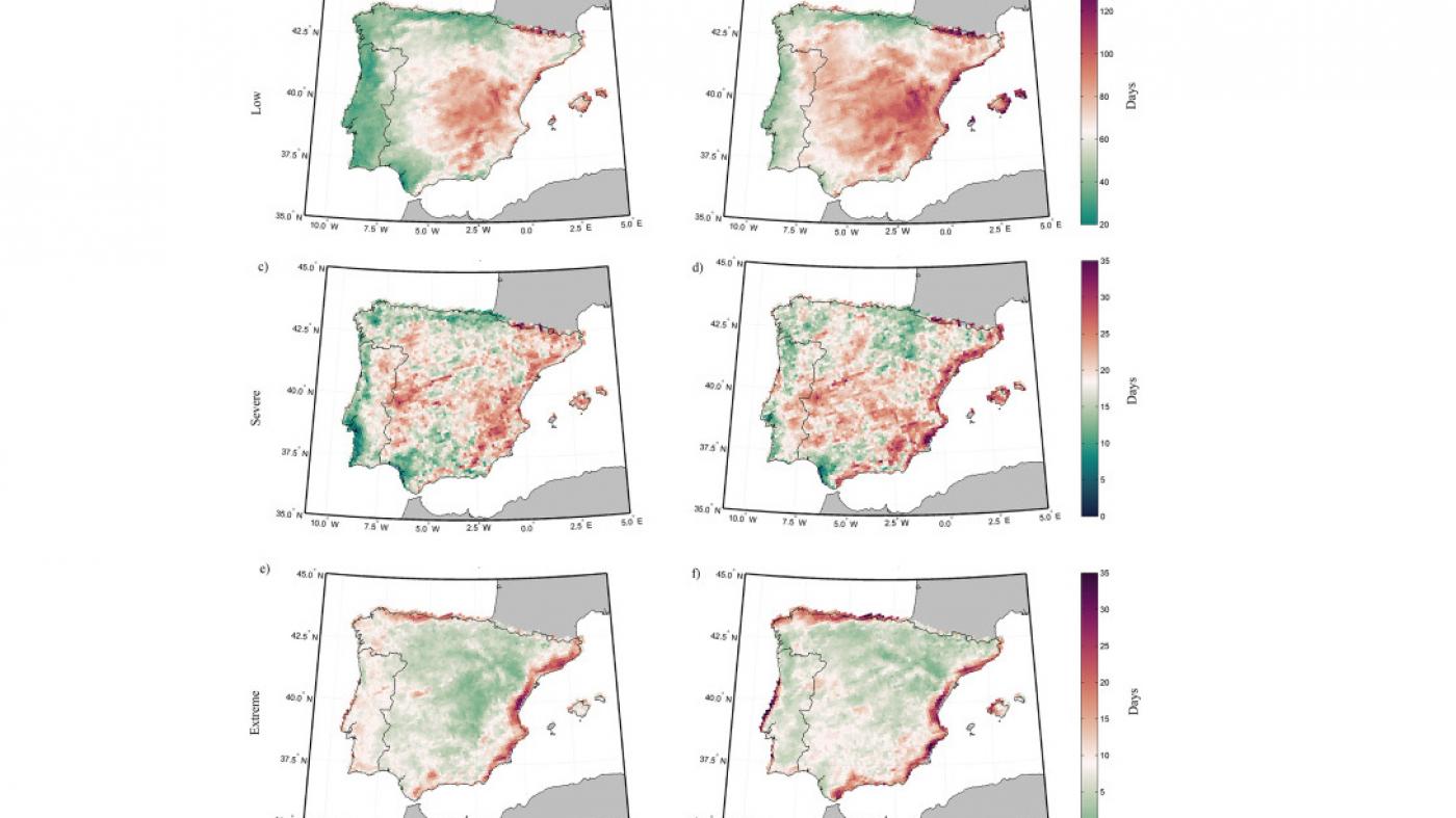 A intensidade das ondas de calor en España e Portugal aumentará un 104% ata 2050