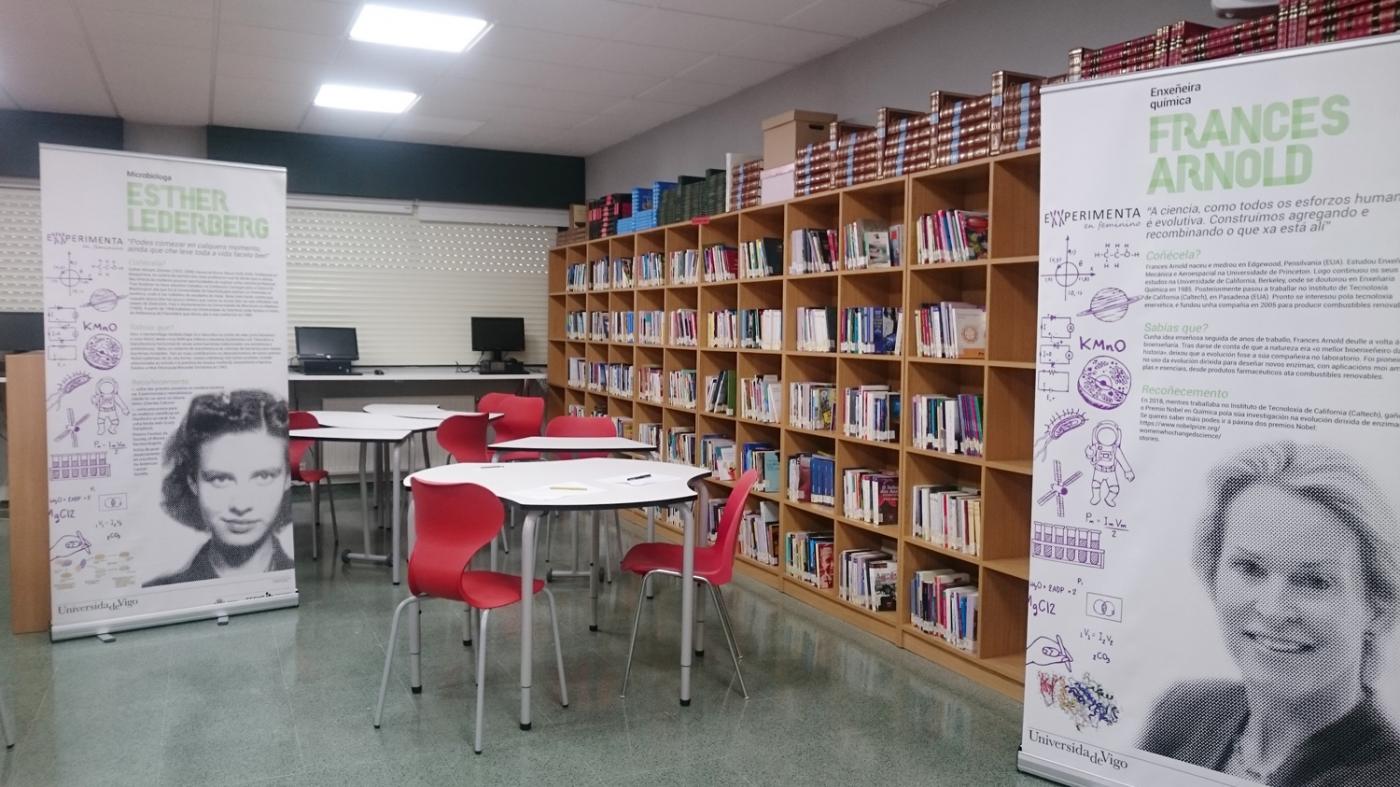 A exposición Exxperimenta en Feminino chega este cuadrimestre a sete centros educativos galegos