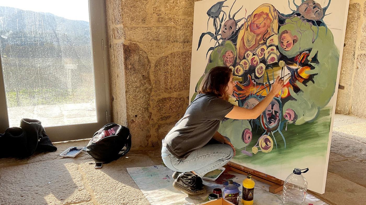 As obras inspiradas nas paisaxes de Monçao continúan mudando da man do alumnado de Belas Artes