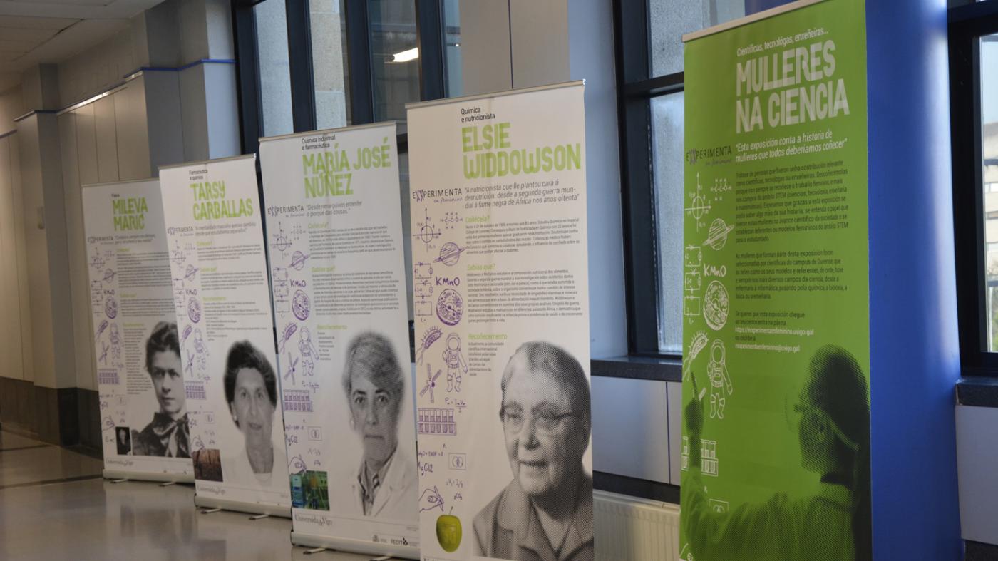 A exposición Mulleres na Ciencia fai parada no campus no seu percorrido por centros educativos galegos