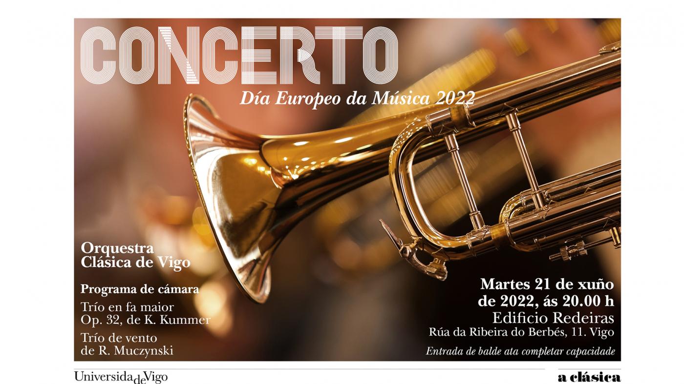 A UVigo convida á cidadanía a celebrar o Día Europeo da Música cun concerto da Orquestra Clásica no edificio Redeiras
