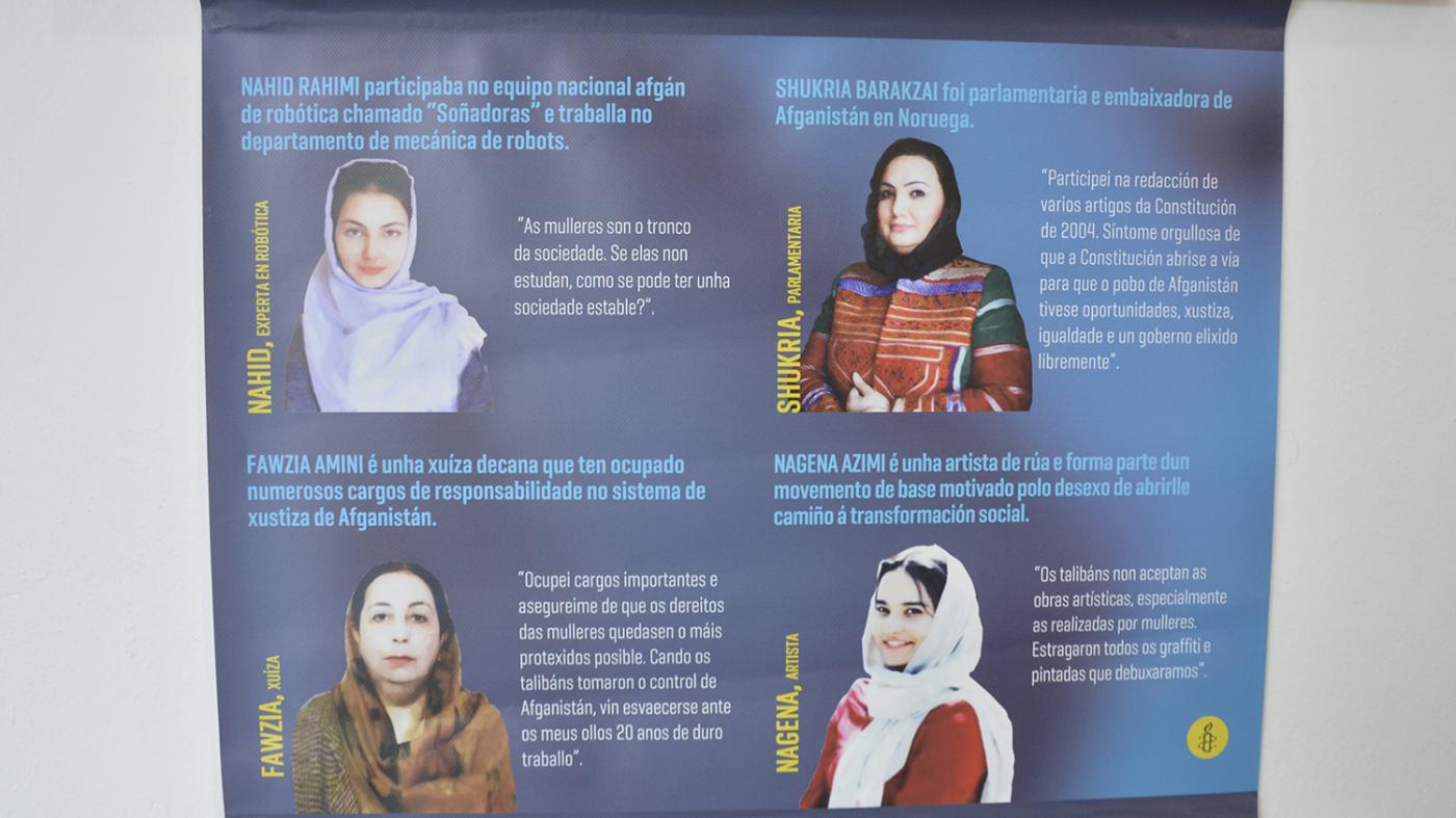 Unha exposición visibiliza a loita das mulleres afgás polo seu futuro