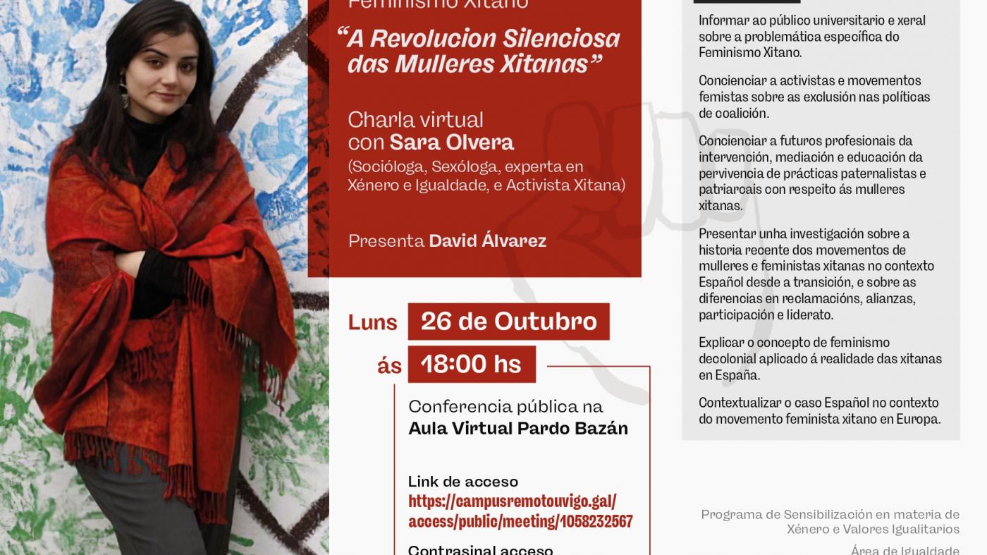 Cartel da charla "A revolución silenciosa das mulleres xitanas"