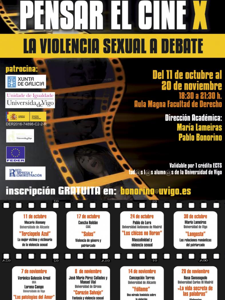 Oito conferencias e oito películas para suscitar o debate arredor da violencia sexual 
