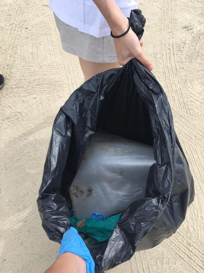 A xornada de limpeza de lixo mariño en Alcabre remata coa recollida de 17 kg no areal