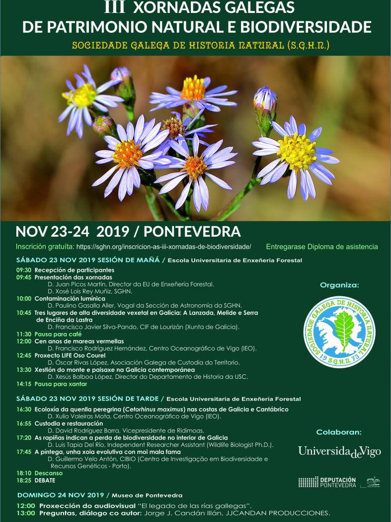 Nove conferencias para pór en valor a conservación da biodiversidade