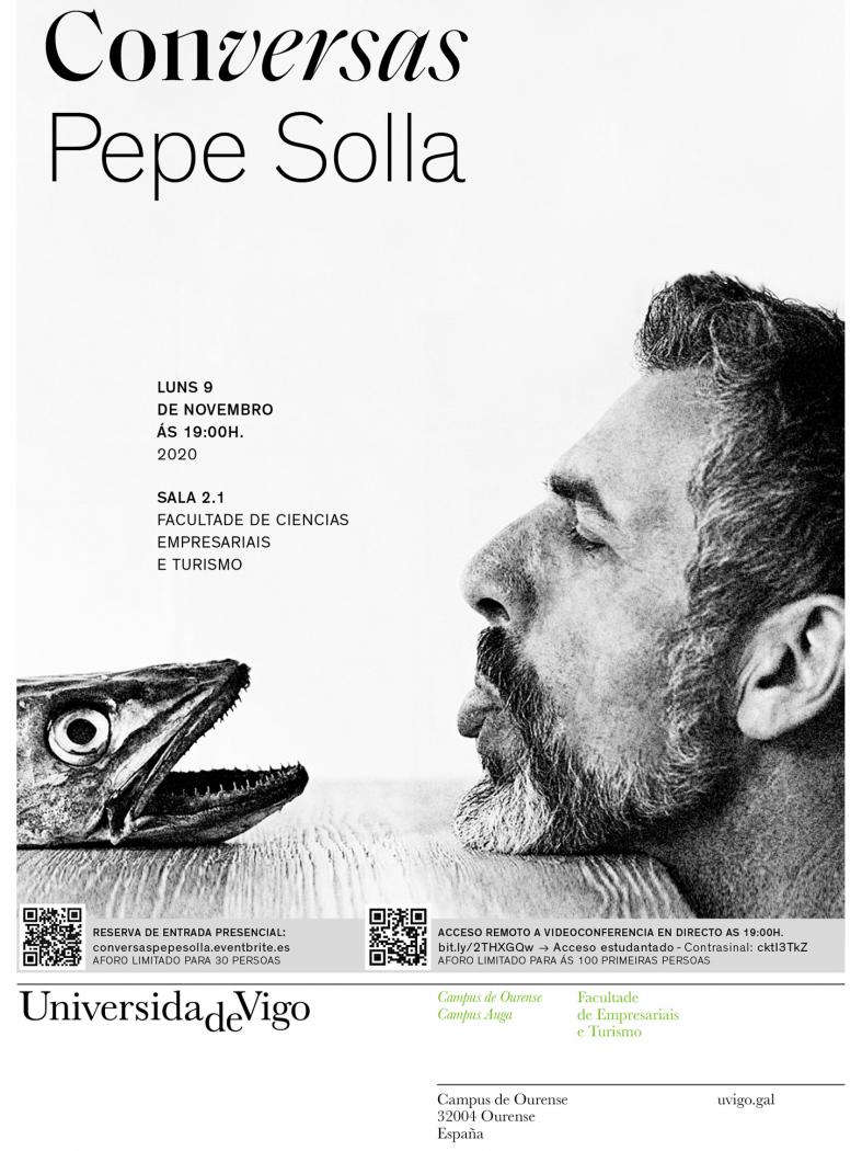 O cociñeiro Pepe Solla será o primeiro convidado do ciclo Conversas de Ciencias Empresariais e Turismo