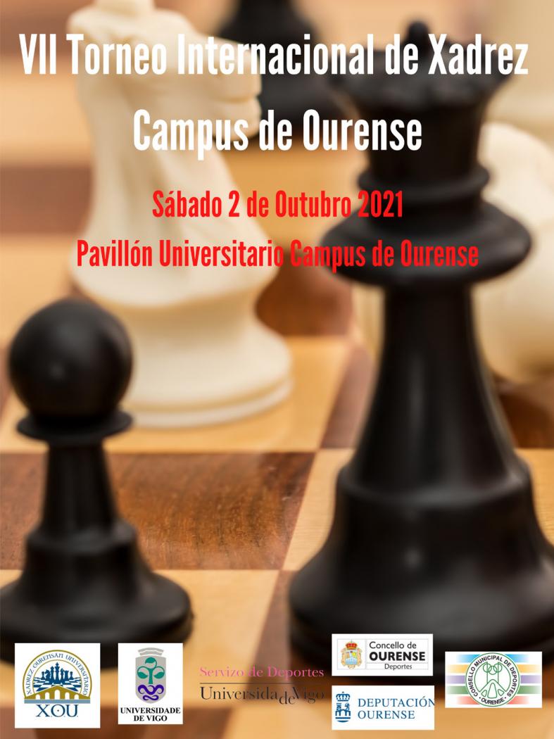 O VII Torneo Internacional de Xadrez Campus de Ourense celebrarase o 2 de outubro
