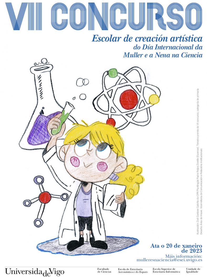 Convócase o VII Concurso Escolar de Creación Artística do Día Internacional da Muller e a Nena na Ciencia