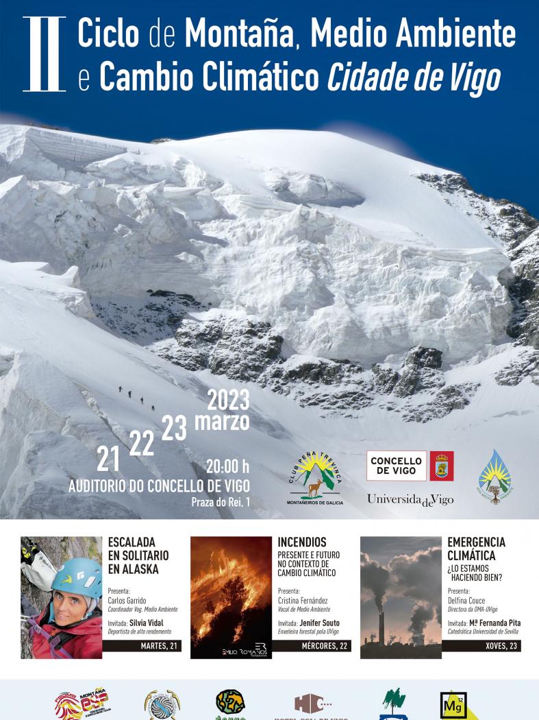 Escalada en Alaska, lumes e emerxencia climática, protagonistas do II Ciclo de Montaña, Medio Ambiente e Cambio Climático Cidade de Vigo 