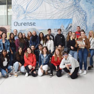 Alumnado alemán, francés e ourensán comparten un seminario sobre turismo