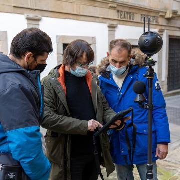 Estudantes e profesionais mergúllanse nas posibilidades do vídeo 360 nas rúas de Pontevedra
