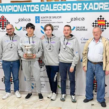 A Escola Xadrez Pontevedra-UVigo álzase coa Copa Galicia