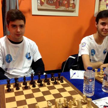 Os xadrecistas do EXP-UVigo, Miguel Rodríguez e Pablo Vidal